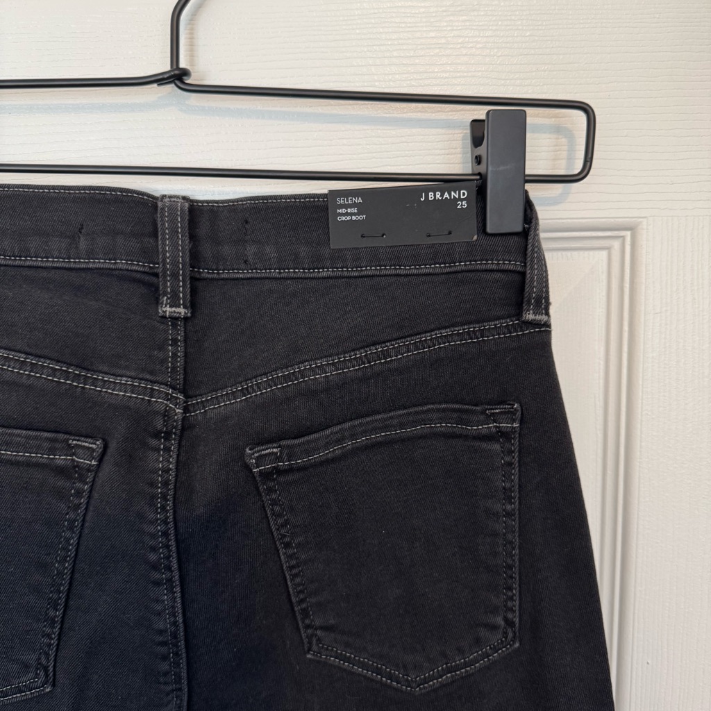 Nwt J.Brand Hendrix Reign Black Denim Straight Leg Jeans Sz 25